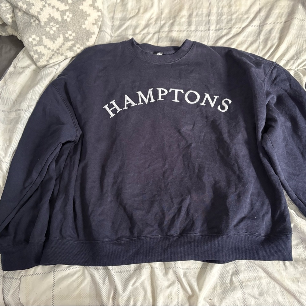 Fashion Nova Midnight Blue Hamptons Crewneck